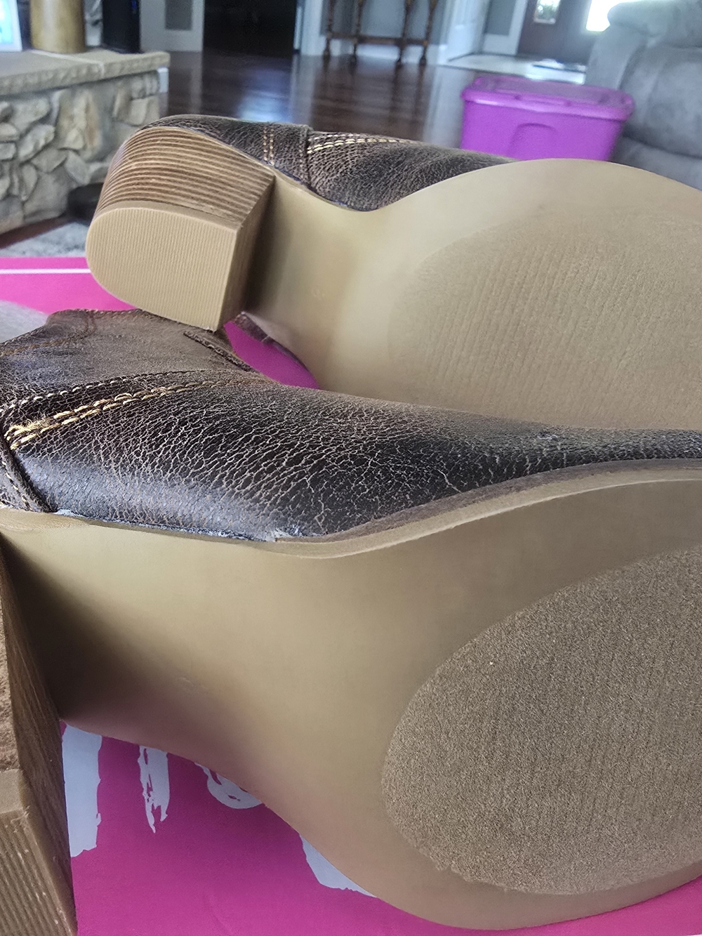 Corkys Espresso Crinkle Ankle Boots - Picture 5 of 7